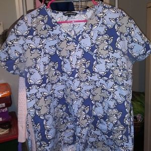 Medium butterfly scrub top